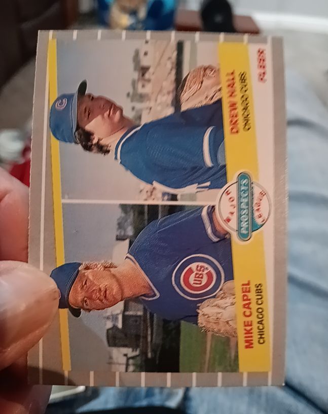 1989 Fleer #643 Mike Capel / Drew Hall — front