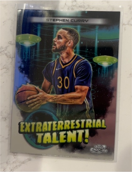 2023-24 Topps Chrome Cosmic #ET-13 Stephen Curry Extraterrestrial Talent — front