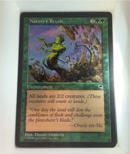 1997 Magic: The Gathering Tempest #240 Nature's Revolt — front