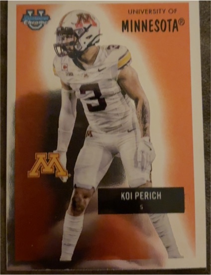 2025 Bowman University Chrome 1955 Bowman Football #55AV-18 Koi Perich — front