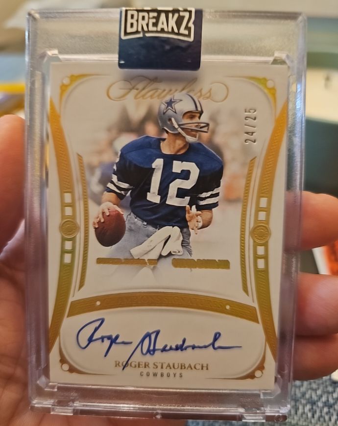 2024 Panini Flawless Champions Signatures #24 Roger Staubach — front