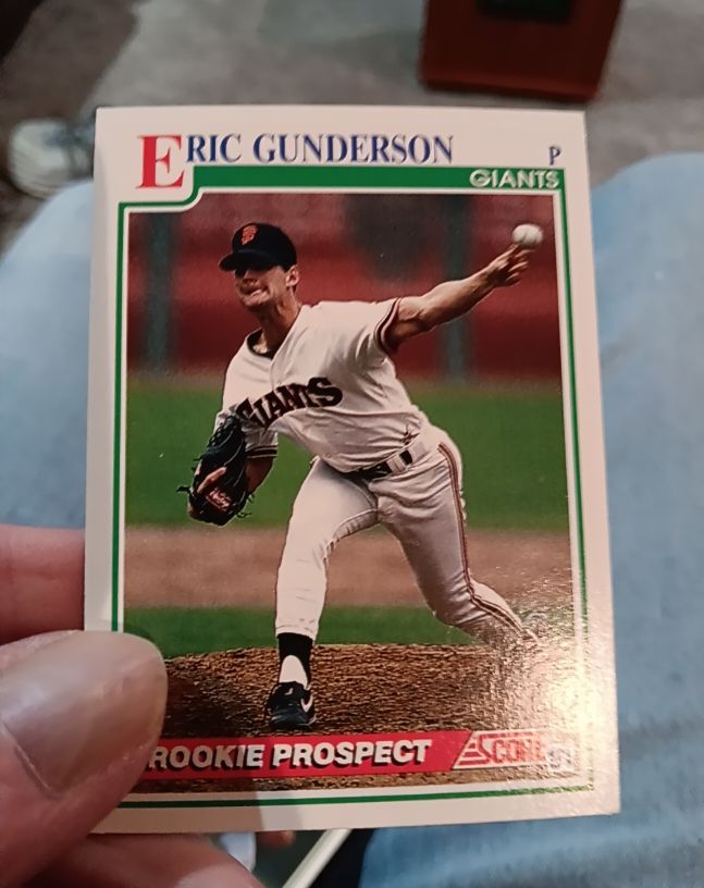1991 Score #744 Eric Gunderson — front