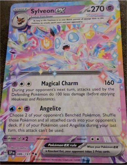 2022 Pokémon SV08: Surging Sparks #086 Sylveon ex — front