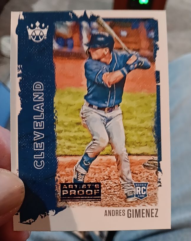 2021 Panini Diamond Kings #54 Andres Gimenez Rookie Card Cleveland Indians — front