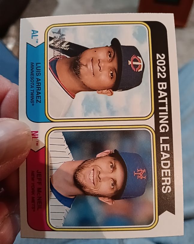 2023 Topps Heritage #201 Luis Arraez / Jeff McNeil — front