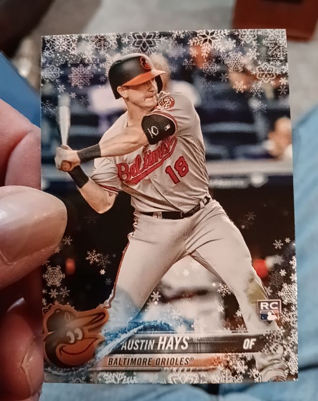 2018 Topps Holiday #HMW19 Austin Hays — front