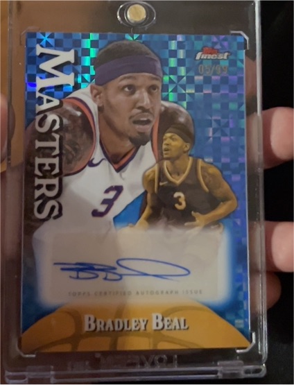 2024-25 Topps Finest #MA-BB Bradley Beal Masters Auto Blue X-Fractor — front