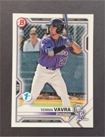 2021 Bowman 1st Edition #BFE-100 Terrin Vavra — front