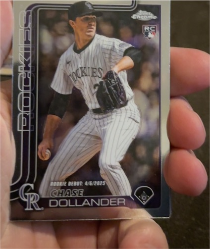 2025 Topps Chrome Update #USC175 Chase Dollander Rookie Debut — front