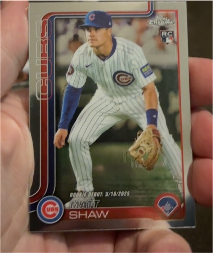 2025 Topps Chrome Update Series #US345 Matt Shaw — front
