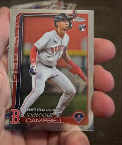 2025 Topps Chrome Update #USC188 Kristian Campbell Rookie Debut — front