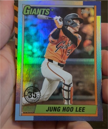 2025 Topps Update #U90-21 Jung Hoo Lee 1990 Topps Baseball 35th Anniversary — front