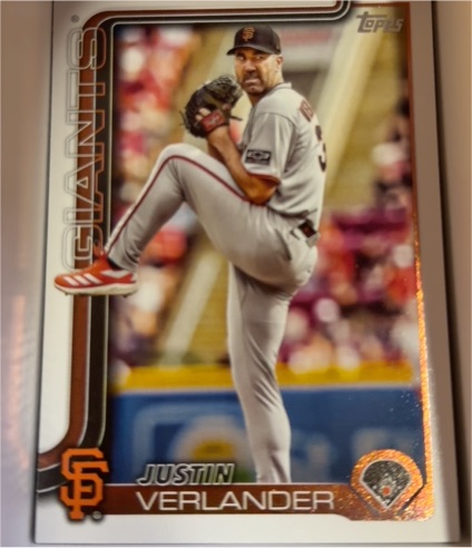 2025 Topps Update #US100 Justin Verlander — front