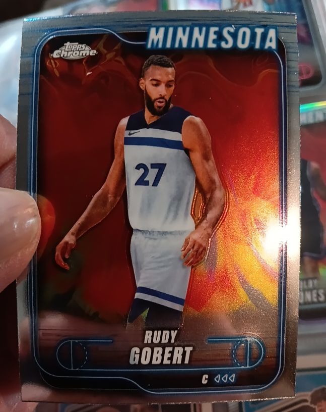 2024-25 Topps Chrome #90 Rudy Gobert — front
