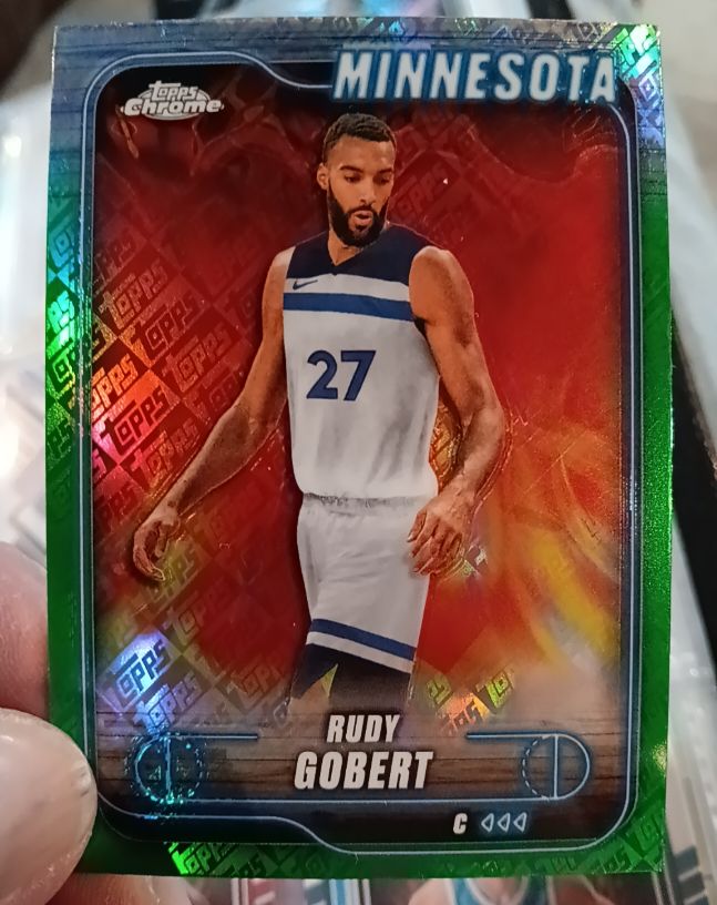 2024-25 Topps Chrome #90 Rudy Gobert — front