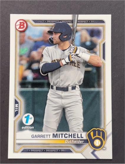 2021 Bowman 1st Edition #BFE-129 Garrett Mitchell — front