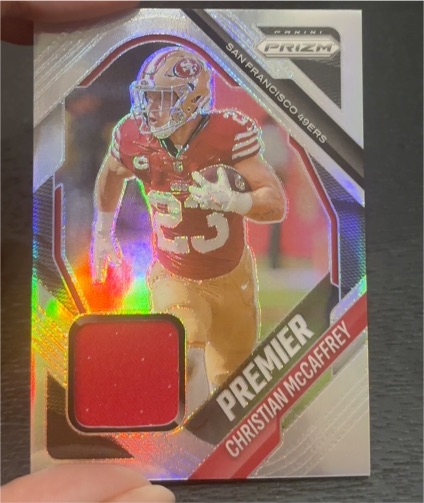 2025 Panini Prizm Premier #PJY-CMC Christian McCaffrey — front