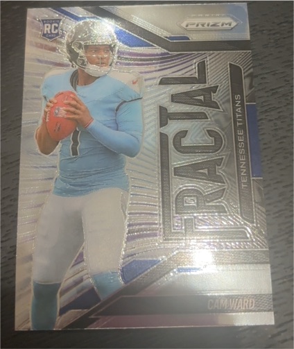 2025 Panini Prizm #11 Cam Ward Fractal Rookie — front