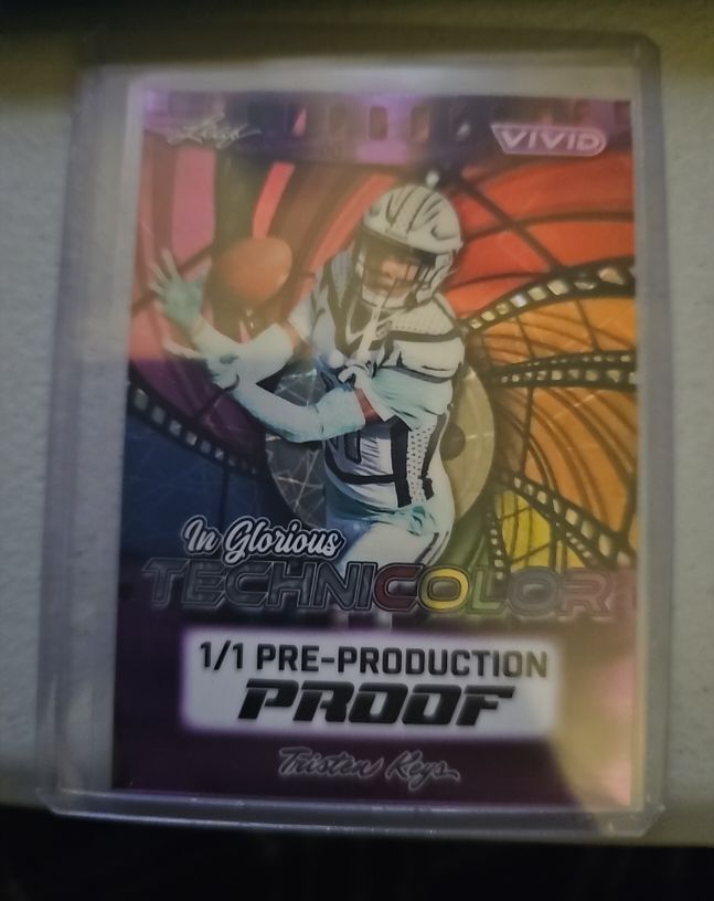 2025 Leaf Vivid #1/1 Tristen Keys In Glorious Technicolor — front