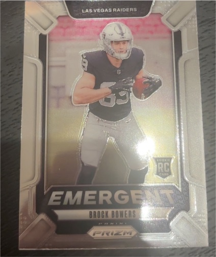 2024 Panini Prizm #8 Brock Bowers Emergent — front