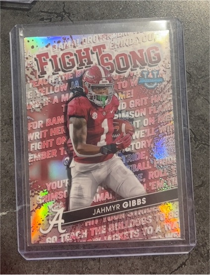 2022 Bowman's Best University #FS-20 Jahmyr Gibbs Fight Song — front