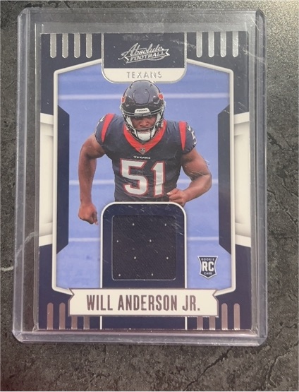 2023 Panini Absolute #ARM-2 Will Anderson Jr. Absolute Rookie Materials RC — front