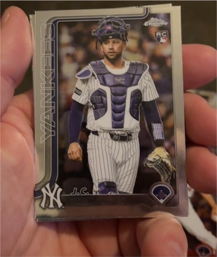 2025 Topps Chrome Update #USC197 J.C. Escarra Rookie Card New York Yankees — front