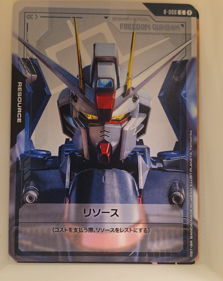 Gundam Card Game GD01 R-008 C Freedom Gundam Resource — front