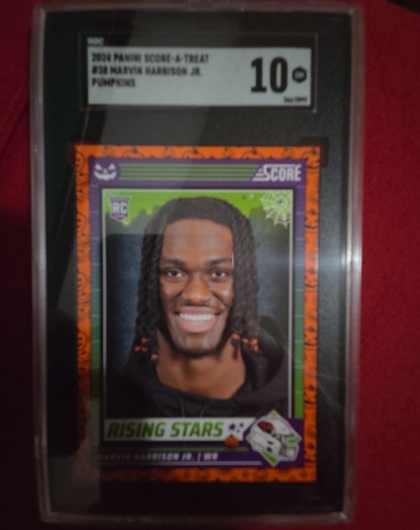 2024 Panini Score-A-Treat #38 Marvin Harrison Jr. Orange Pumpkin — front
