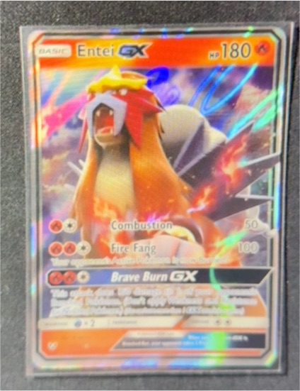 2017 Pokémon TCG Shining Legends #10/73 Entei GX — front
