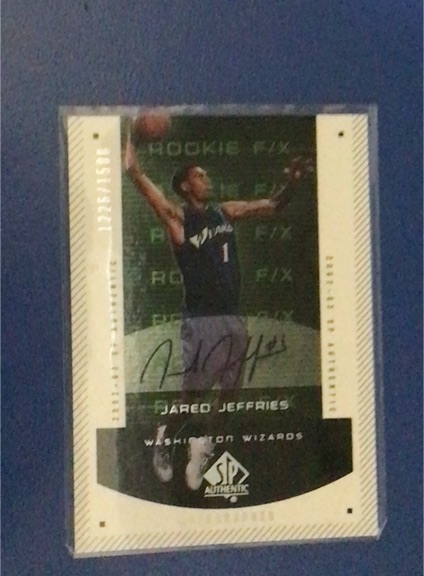 2002-03 SP Authentic Rookie F/X #F/X Jared Jeffries — front