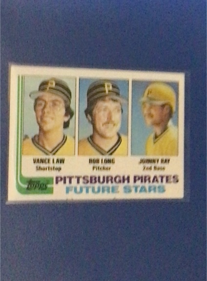 1982 Topps #291 Pittsburgh Pirates Future Stars Vance Law, Bob Long, Johnny Ray — front