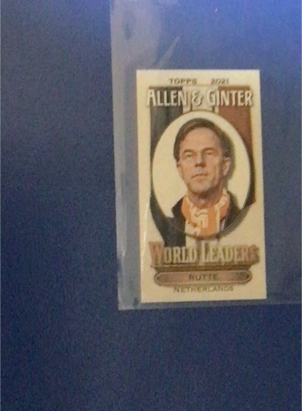 2021 Topps Allen & Ginter World Leaders Mini #MWL-21 Mark Rutte — front