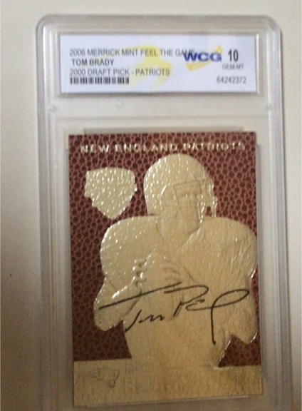 2006 Merrick Mint Feel The Game #Tom Brady — front