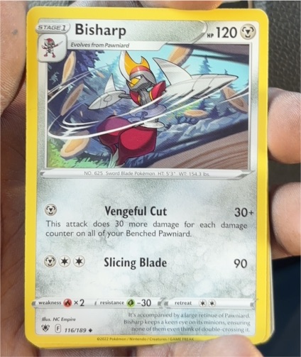 2022 Pokémon Sword & Shield Astral Radiance #116 Bisharp — front