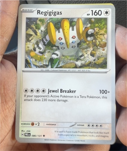 2025 Pokémon Prismatic Evolutions #086 Regigigas — front