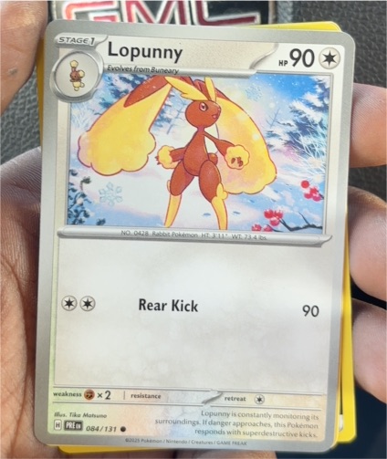 2025 Pokemon Prismatic Evolutions #084 Lopunny — front