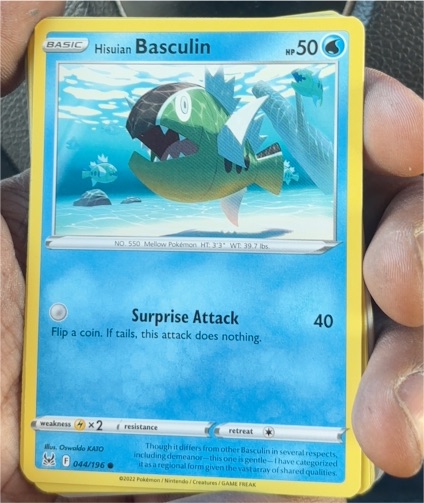 2022 Pokémon SWSH11: Lost Origin #044 Hisuian Basculin — front