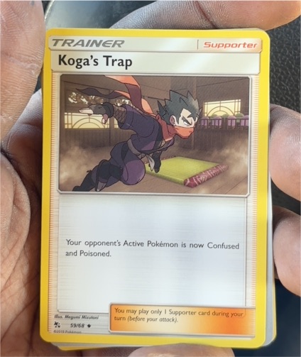 2019 Pokémon Hidden Fates #59 Koga's Trap — front