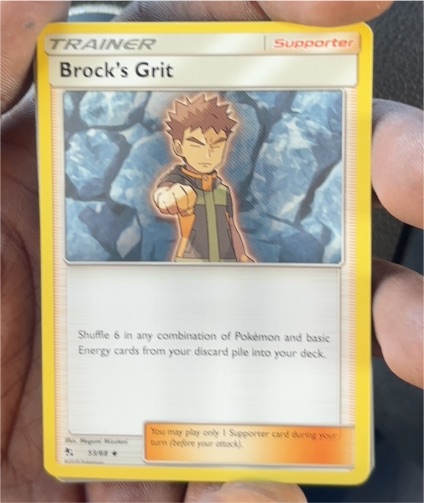 2019 Pokémon Hidden Fates #53 Brock's Grit — front