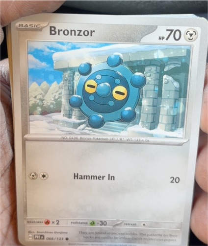 2025 Pokémon Prismatic Evolutions #066 Bronzor — front
