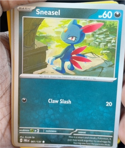 2025 Pokemon Prismatic Evolutions #061 Sneasel — front