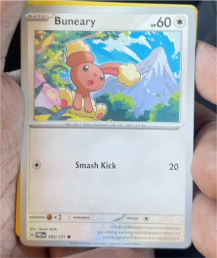 2025 Pokémon Prismatic Evolutions #083 Buneary — front