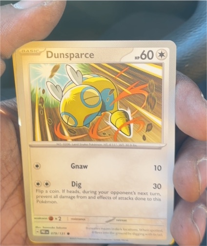 2024 Pokemon Prismatic Evolutions #079 Dunsparce — front