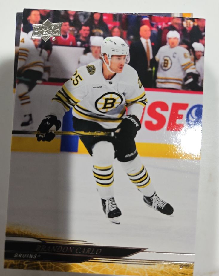 2024-25 Upper Deck #17 Brandon Carlo Boston Bruins — front