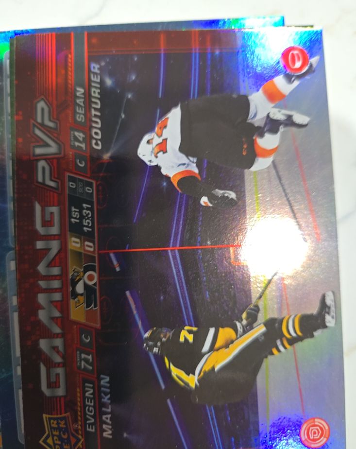 2024-25 Upper Deck Series 1 Gaming PVP #GPVP-6 Evgeni Malkin / Sean Couturier — front