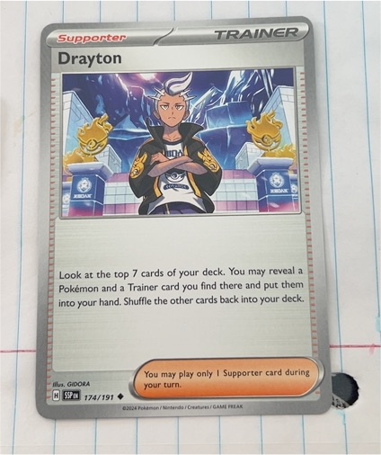 2024 Pokémon Surging Sparks #174 Drayton — front