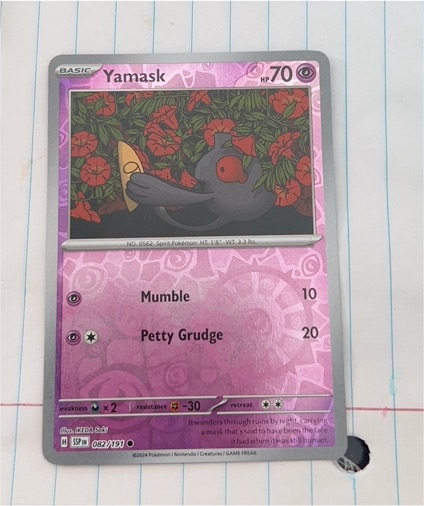 2024 Pokemon SV08: Surging Sparks #082 Yamask — front