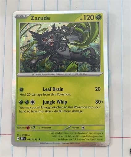 2024 Pokemon Scarlet & Violet Surging Sparks #011 Zarude — front