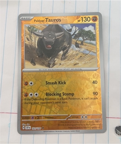 2024 Pokémon Surging Sparks #101 Paldean Tauros — front